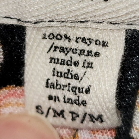 Billabong Floral Kimono Black Pink Floral Open Front Cardigan Women's S/M - Picture 12 of 13